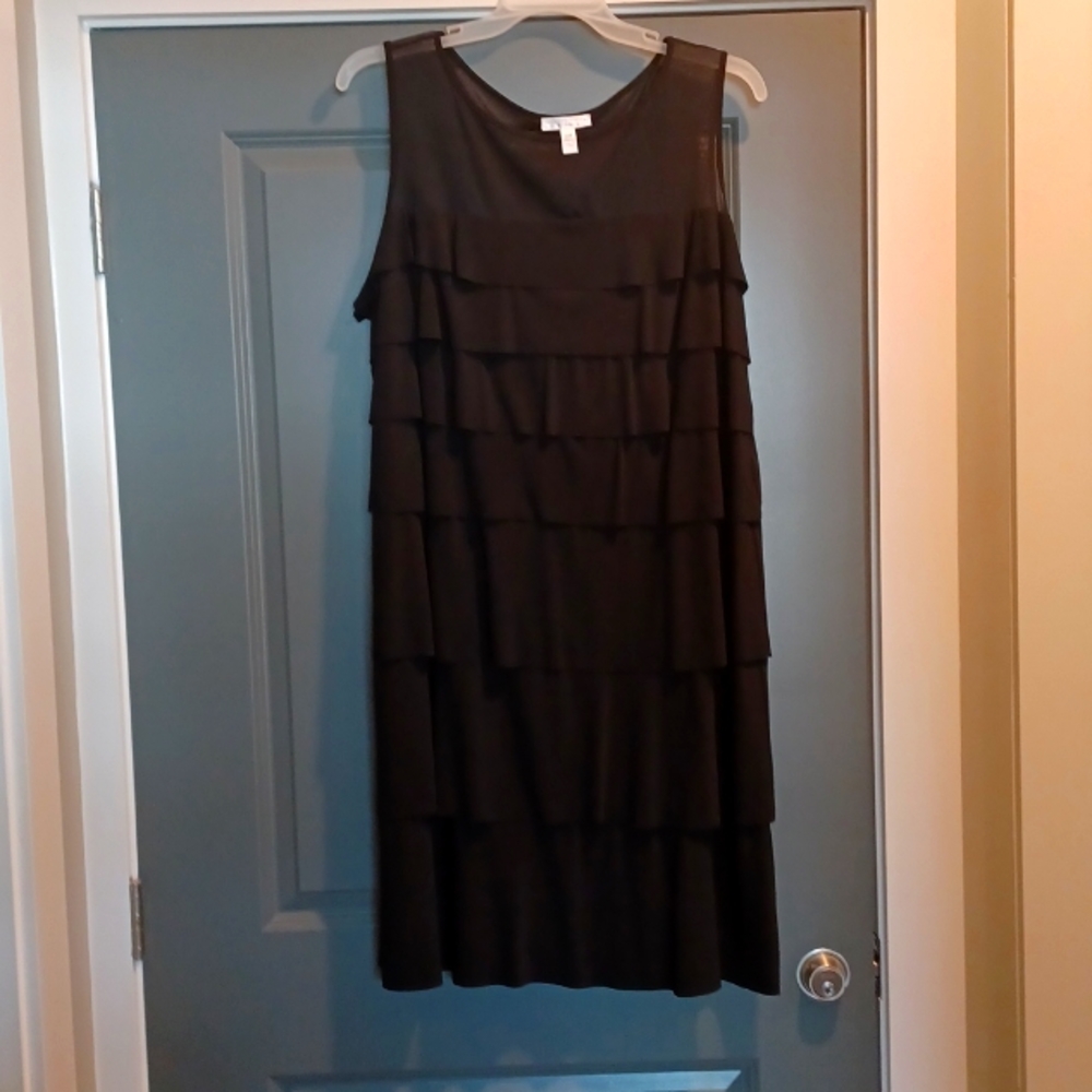 Women's London Times dress size 20 women black sheer shoulder non-smoking home.